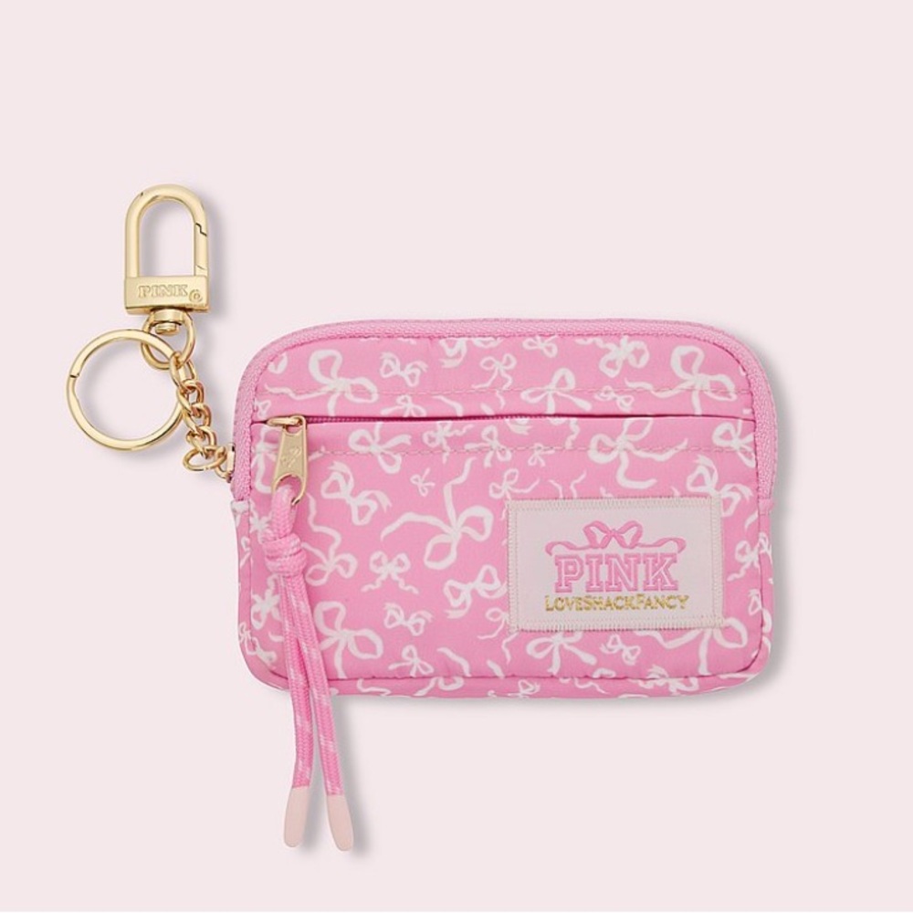 Pink x LoveShackFancy Zip Cardcase Tossed Bows